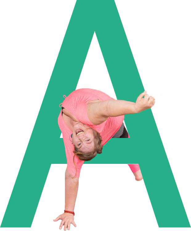 Yoga A Buchstabe mit Foto